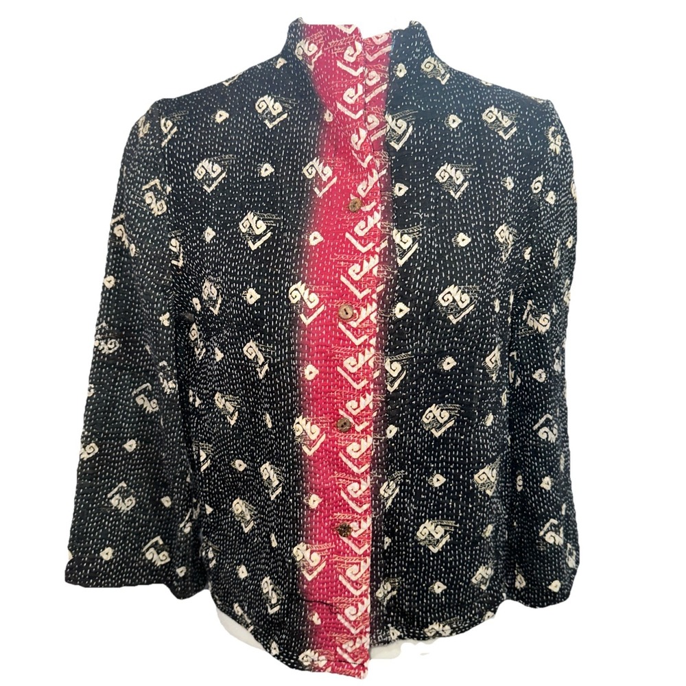 NEERU KUMAR @ V & A Quilted Cotton Multicolor Jacket Size Small